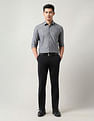 Arrow Regular Fit Mid Rise Trousers