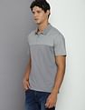 Calvin Klein Colour Block Mix Media Polo Shirt