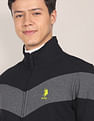 U.S. Polo Assn. High Neck Zip Up Colour Block Sweatshirt