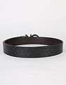 Calvin Klein Printed Black Leather Reversible Belts