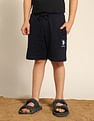 U.S. Polo Assn. Kids Boys Pure Cotton Mid Rise Shorts
