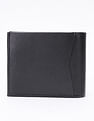 Calvin Klein Solid Black Leather Bi-Fold Wallet