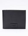 Calvin Klein Solid Black Leather Bi-Fold Wallet