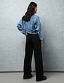 Flying Machine Women High Rise Wide Leg Fit Jeans