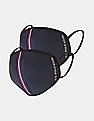 U.S. Polo Assn. Unisex Adults Blue Triple Layer Anti Pollution Outdoor Reusable Airmesh Face Masks - Pack Of 2