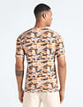 Flying Machine Camouflage Print Cotton T-Shirt