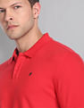 AD by Arvind Cotton Solid Polo Shirt