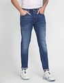 Flying Machine Slash Slim Tapered Fit Mid Rise Jeans