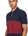 Flying Machine Cotton Pique Colour Block Polo Shirt