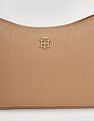 Tommy Hilfiger Solid Beige Pu Hand Bag
