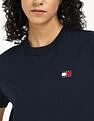 Tommy Hilfiger Womens Blue Solid T-Shirt
