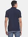 U.S. Polo Assn. Denim Co. Men Blue Dark Washed Cotton Pique Polo Shirt