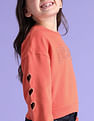 U.S. Polo Assn. Kids Girls Appliqued Regular Fit Sweatshirt
