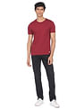 Flying Machine Crew Neck Slub Knit T-Shirt