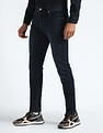 Flying Machine Mid Rise Slash Slim Tapered Jeans
