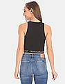 Calvin Klein Women Black Solid Crop Tank Top