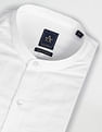 Arrow Mandarin Collar Self Design Formal Shirt