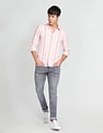 Flying Machine Vertical Stripe Slim Fit Shirt