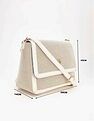 Tommy Hilfiger Solid White Polyester Sling Bags