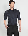 Arrow Newyork Point Collar Patterned Dobby Shirt