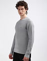 Calvin Klein Crew Neck Patterned Knit Sweater