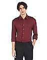 Calvin Klein Men Wine Spread Collar Knit Casual Shirt