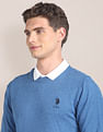 U.S. Polo Assn. Crew Neck Heathered Sweater
