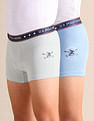 USPA Innerwear Boys Solid Cotton Spandex EKT03 Trunks - Pack Of 2