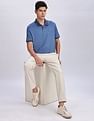 Calvin Klein Jeans Regular-Fit Geometric Cotton Polo Shirt