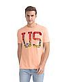 U.S. Polo Assn. Denim Co. Orange Brand Print Crew Neck T-Shirt