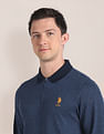 U.S. Polo Assn. Ribbed Collar Logo Polo Shirt