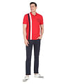AD by Arvind Cotton Vertical Stripe Polo Shirt