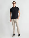 Arrow Sports Cotton Linen Mid Rise Trousers