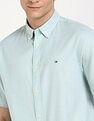 Tommy Hilfiger Solid Regular-Fit Cotton Shirt