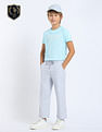 U.S. Polo Assn. Kids Boys Solid Relaxed Fit Trousers