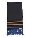 U.S. Polo Assn. Contrast Stripe Tassel Hem Muffler