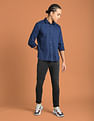 Flying Machine Patterned Print Twill Cotton Shirt