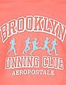 Aeropostale Men Coral Crew Neck Cotton Brand Print T-Shirt