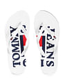 Tommy Hilfiger Women White Rubber Thong Beach Sandals