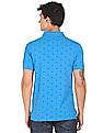 U.S. Polo Assn. Ribbed Collar Printed Polo Shirt