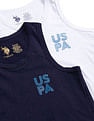 USPA Innerwear Boys Sleeveless Solid EKV02 Cotton Vest - Pack Of 2