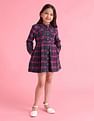 U.S. Polo Assn. Kids Girls Checked Fit & Flare Dress