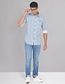 AD by Arvind Abstract Print Cotton Casual Shirt