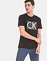 Calvin Klein Men Black Half Sleeve Cotton Round Neck T-Shirt