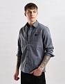 Calvin Klein Jeans Solid Slim Fit Plain Woven Shirt