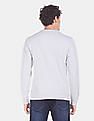 Flying Machine Ribbed Crew Neck Printed Sweatshirt