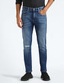 Flying Machine Slash Slim Tapered Fit Jeans