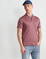Arrow Patch Pocket Solid Polo Shirt