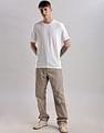 Calvin Klein Jeans Mens White Solid T-Shirts