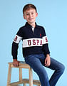 U.S. Polo Assn. Kids Boys Brand Printed Regular Fit Sweatshirt